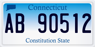 CT license plate AB90512