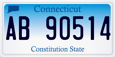 CT license plate AB90514