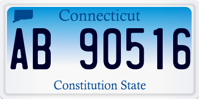 CT license plate AB90516