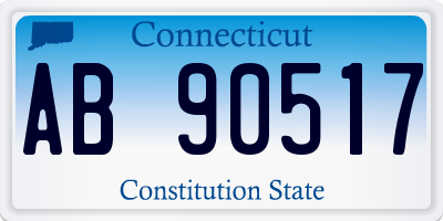 CT license plate AB90517