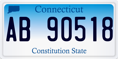 CT license plate AB90518