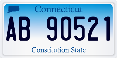 CT license plate AB90521