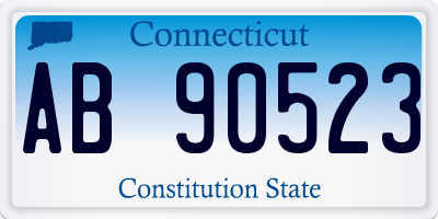CT license plate AB90523