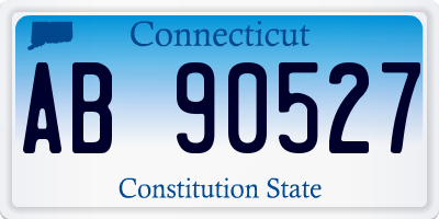 CT license plate AB90527