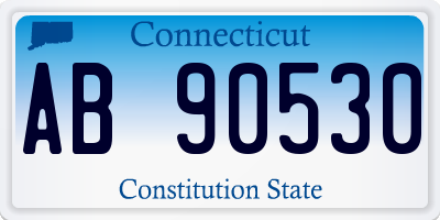 CT license plate AB90530