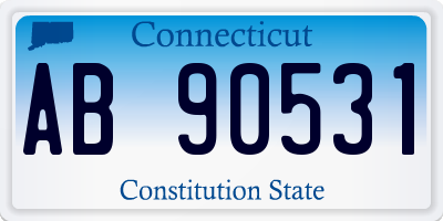 CT license plate AB90531