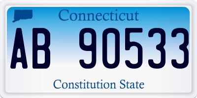 CT license plate AB90533
