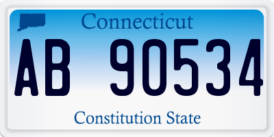 CT license plate AB90534