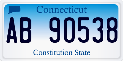 CT license plate AB90538