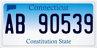 CT license plate AB90539