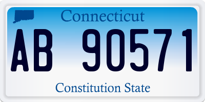 CT license plate AB90571