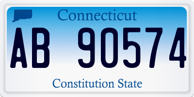 CT license plate AB90574