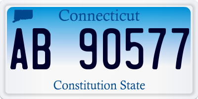 CT license plate AB90577