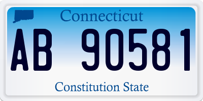 CT license plate AB90581