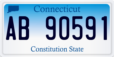 CT license plate AB90591