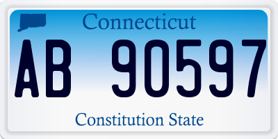 CT license plate AB90597