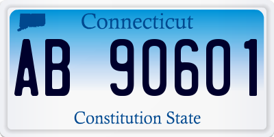 CT license plate AB90601