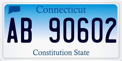 CT license plate AB90602
