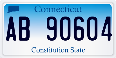 CT license plate AB90604