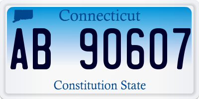 CT license plate AB90607