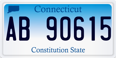 CT license plate AB90615