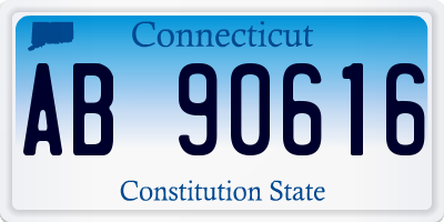 CT license plate AB90616