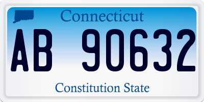 CT license plate AB90632