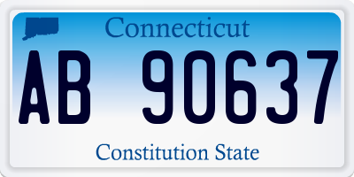 CT license plate AB90637