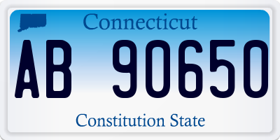 CT license plate AB90650