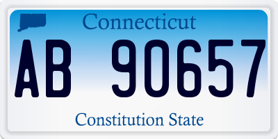 CT license plate AB90657