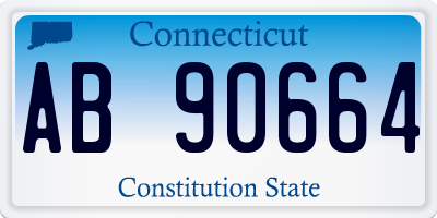 CT license plate AB90664