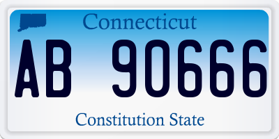 CT license plate AB90666