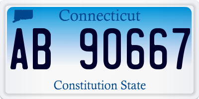CT license plate AB90667