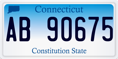 CT license plate AB90675