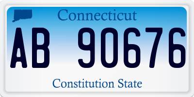 CT license plate AB90676