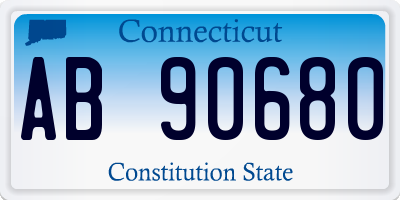 CT license plate AB90680