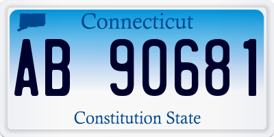 CT license plate AB90681