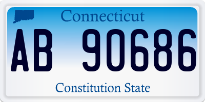 CT license plate AB90686