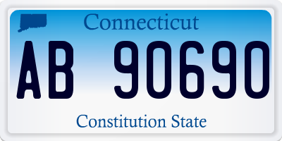 CT license plate AB90690