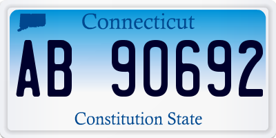 CT license plate AB90692