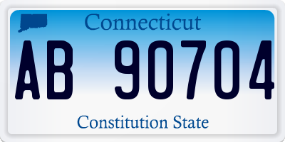 CT license plate AB90704