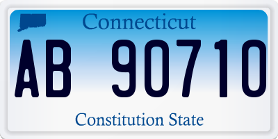 CT license plate AB90710