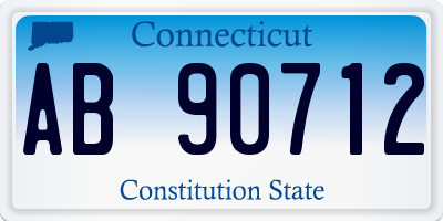 CT license plate AB90712