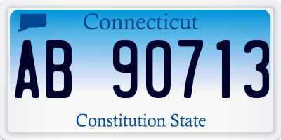 CT license plate AB90713