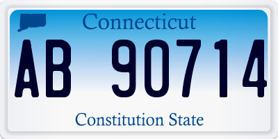 CT license plate AB90714