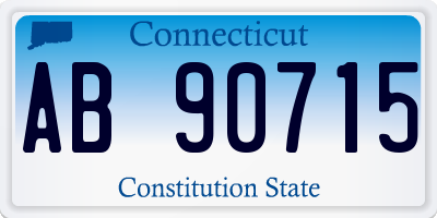 CT license plate AB90715