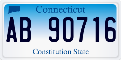 CT license plate AB90716