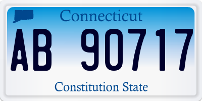 CT license plate AB90717