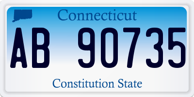 CT license plate AB90735