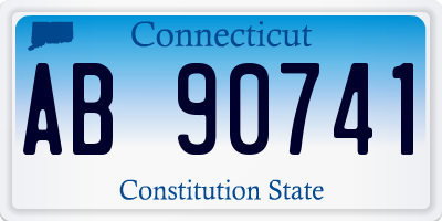 CT license plate AB90741